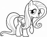 Pony Fluttershy Little Coloring Pages Värityskuvat Hasbro Sunbow Copyright Mark Production sketch template