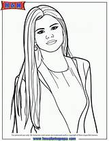 Selena Cheveux Coloringhome Ludinet Coloriages sketch template
