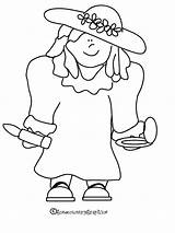 Coloring Pages Country Girl Dress Kidprintables Return Main Template sketch template
