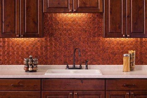 copper backsplash for a distinctive kitchen with unique