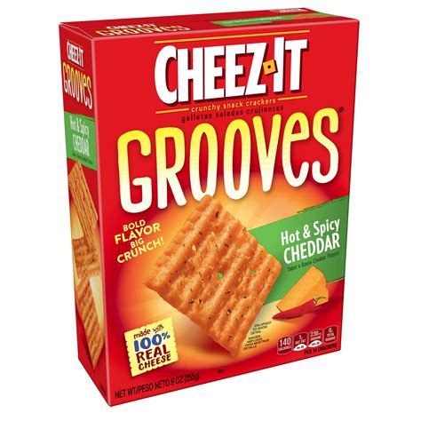 cheez  grooves hot spicy cheddar cheese cracker chips  oz