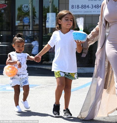 kim k her bump and daughter step out in la photos