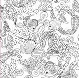 Coloring Ocean Pages Adults Printable Underwater Sheets Kids Adult Stress Summer Drawing Online Designs Book Relief Life Print Animals Color sketch template