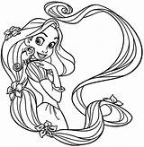 Rapunzel Tangled Princesas Colorat Planse Sketsa Mewarnai Ausmalbild Getdrawings Pngegg Coloringcity Coloringfolder sketch template