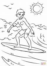Coloring Surfer Pages Boy Printable Print Drawing Boys Games Paper Girls Santa sketch template