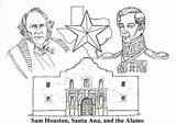 Texas Coloring Alamo History Pages Houston Sam Santa Anna Grade Young 4th Activities Book Social Engage Education Historians Story Study sketch template