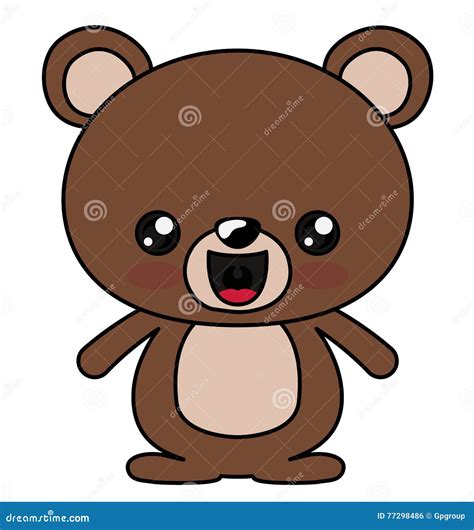 bear kawaii cartoon design stock vector illustration  character