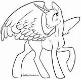 Alicorn Lineart Monstrous Manic sketch template