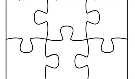 piece jigsaw puzzle template  printable templates