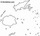 Fiji Blank Oceania sketch template
