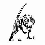 Tiger Stencil sketch template