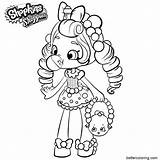 Coloring Shopkins Pages Shoppies Printable Girls Kids Bettercoloring Print Color sketch template
