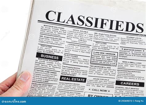 classified ad stock  image
