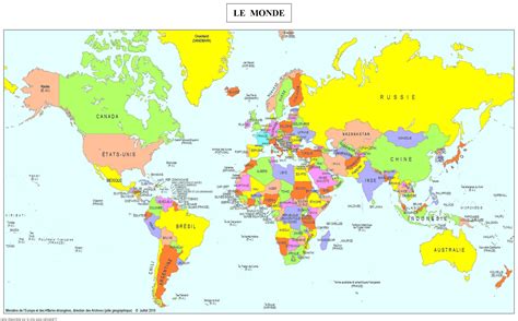 carte du monde pays interieur carte du monde avec capitales  pays images