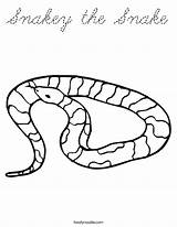 Coloring Snake Snakey Cursive Built California Usa sketch template