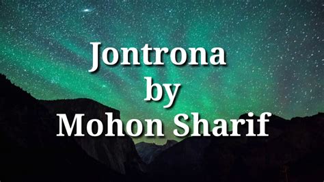 jontrona  mohon sharif lyrics male voice youtube