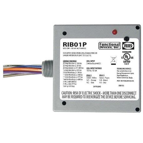 functional devices rib ribp power control enclosed relay  coil   dpdt contact form