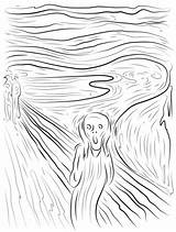 Munch Edvard Grito Colorare Supper Ausmalbilder Vinci Disegno Supercoloring Schrei Urlo Famoso Screaming Coloriage Gogh Schreeuw Wiring Obras Quadri Ausmalbild sketch template