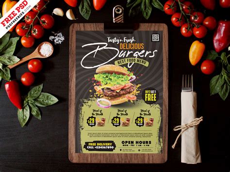 restaurant food menu design psd template psdfreebiescom
