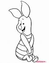 Piglet Cute Coloring Pages Disneyclips Sitting Down Funstuff sketch template