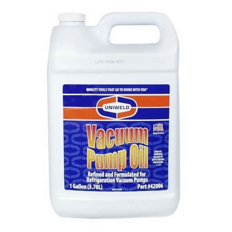 buy uniweld  refined vacuum pump oil  gallon pack   pcs mega depot