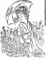 Coloring Pages Oriental Adults Asian Colorpagesformom sketch template