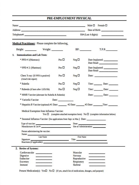 printable tb test form