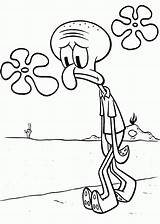 Coloring Sad Squidward Pages Spongebob Tentacles Face Cartoon Print Printable Clipart Easy Sandy Kids Color Characters Colouring Drawing Fastseoguru Draw sketch template