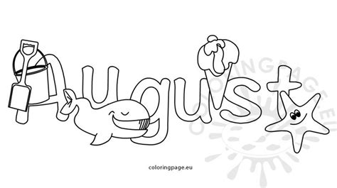 august month colouring pages  kids coloring page