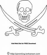 Roger Jolly Pirate Flag Coloring Halloween Skull Printable Template Pages Swords Color Leehansen Parenting Templates Poster Sheet Designlooter Kids sketch template