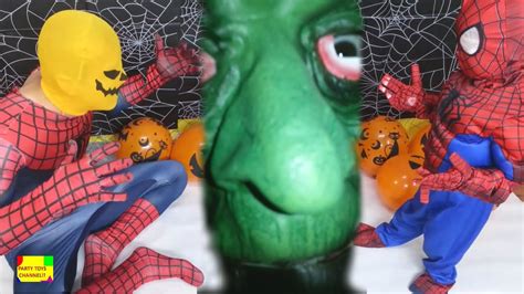 halloween special with mini spiderman and real life batman and spiderman youtube