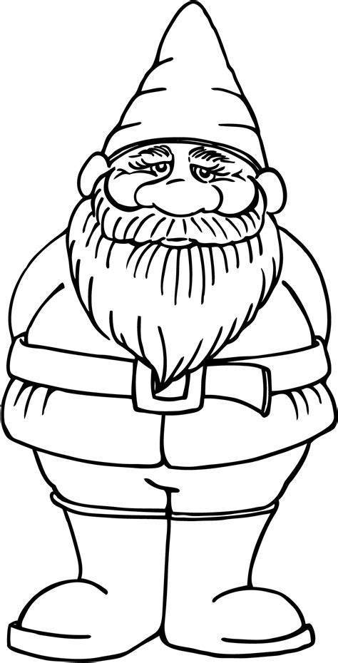 printable gnome coloring pages printable templates
