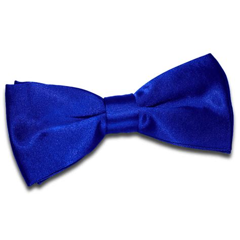 men s plain royal blue satin bow tie