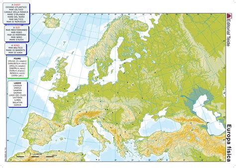 geografia europa cartina