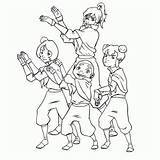 Korra Airbender sketch template