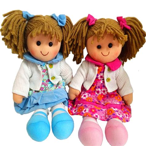 girls doll twins soft baby doll toy  kids red  blue colors doll