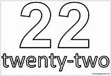 Number Twenty Coloring Two Pages Numbers Color Print Printable Online sketch template