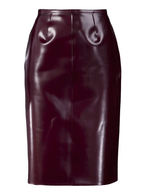 Burberry Prorsum Rubber Skirt In Red Lyst