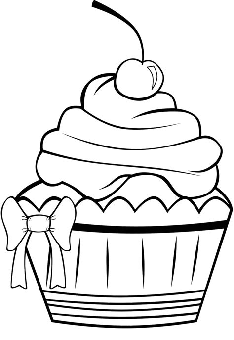 cute cupcake coloring page clipart panda  clipart images