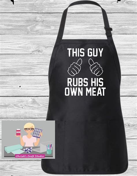 this guy rubs his own meat apron etsy