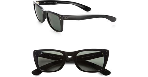 lyst ray ban caribbean sunglasses in black for men