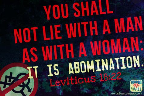 you shall not lie with a man as with a woman it is abomination free