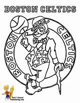 Coloring Celtics Boston Pages Basketball Logo Nba Printable Chicago Sheets Jersey Drawing Color Ncaa Teams Players Bulls Duke Kids Jerseys sketch template