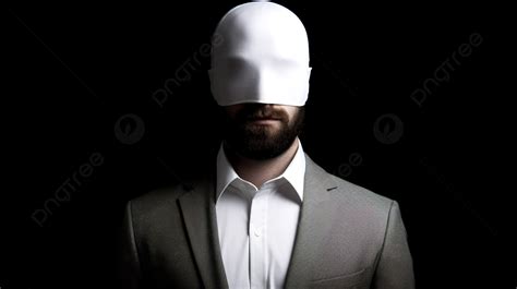 man   suit  white mask background blank man picture background image  wallpaper