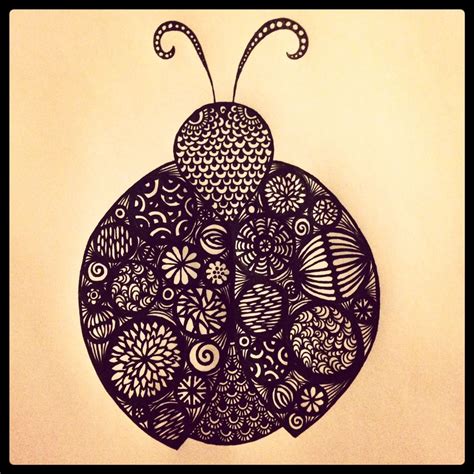 ladybug doodle zentangle zendoodle drawing mandala zentangle art