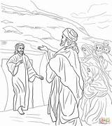 Coloring Jesus Lazarus Dead Raises Pages Clipart Printable Drawing Color Print sketch template