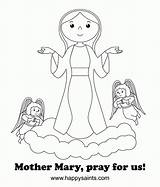 Coloring Mary Pages Printable Virgin Mother Catholic Rosary Kids Hail Adults Popular Coloringhome Comments Saints sketch template