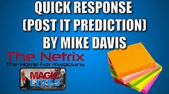 Quick Response (Post It Prediction) by Mike Davis | Crazy Post-It Note Magic