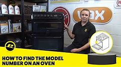 How to Find The Model Number on an Oven