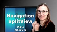 Navigation Split View for iPhone, iPad and macOS with 2 or 3 columns - SwiftUI tutorial 2022